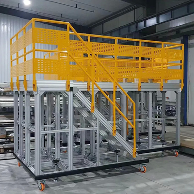 Étape mobile anodisée de sécurité de plates-formes mobiles de profil industriel d'Assemblée T5 en aluminium